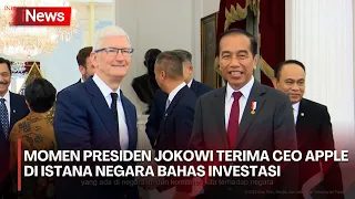 Momen Detik-detik Presiden Jokowi Sambut Bos Apple Tim Cook di Istana Negara Bahas Investasi