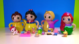 Disney Princesses Tea Set Ariel Belle Rapunzel Have Wrong Oufits | Fun Videos For Kids