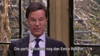 Rutte: "Ik ga niet samenwerken met de PVV"