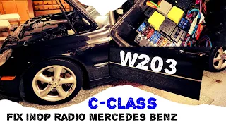 How to replace auto radio fuse. Radio not working 2005 Mercedes Benz C230K