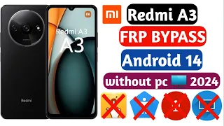 redmi a3 frp bypass android 14 without pc 2024 android