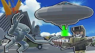 MOTHERSHIP UFO & ALIEN INVASION DESTROY THE CITY! - Tiny Town VR Gameplay - Oculus VR Game