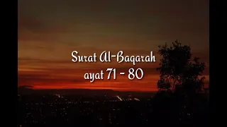 Surat Al-Baqarah ayat 71 - 80