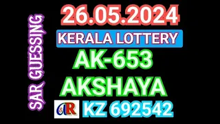 SAR Guessing | Akshaya | AK653 | 26.05.2024 | Kerala Lottery Guessing | Kerala Lottery Result