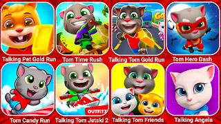 Talking Pet Gold Run, Talking Tom Time Rush, Tom Gold Run, Tom Hero Dash, Talking Tom Candy Run...