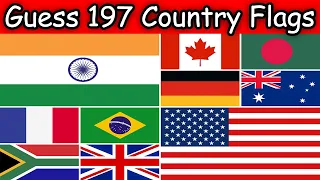 Guess ALL COUNTRY FLAGS In The World (197 Flags)