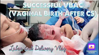 Successful VBAC (Vaginal Birth After Caesarean) | No Epidural | Labor and Delivery Vlog