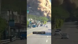 Landslide hits road after Taiwan earthquake