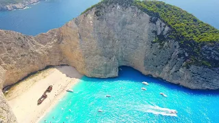 Best beach in Europe | Navagio Shipwreck  Beach Zakynthos Island Greece | Dji Mavic Mini Drone 4K