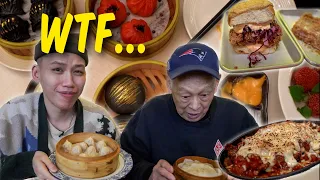 Taking My Chinese Grandpa To Try Trendy/Modern FUSION Chinese Food For The First Time! (He Was Mad)