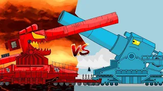 Fire tank world vs ice tank | Mega Tanks vs Monster | Cartoons about tanks