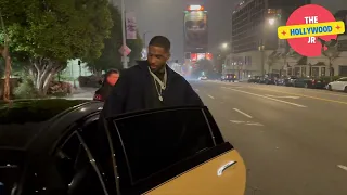 TRISTAN THOMPSON AND COREY GAMBLE WERE SEEN LEAVING BIRD STREET CLUB AT 1 AM IN WEST HOLLYWOOD, CA