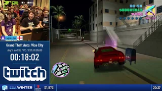 Grand Theft Auto: Vice City Any% No SSU Speedrun - ESAWinter 2019