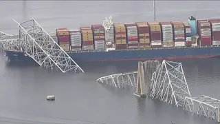 Cranes to remove north section of collapsed Key Bridge | NBC4 Washington
