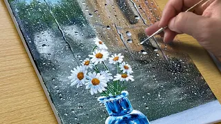 Rainy Day Painting / Acrylic Painting / STEP by STEP