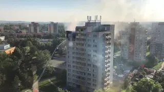 LETECKÉ ZÁBĚRY NA TRAGICKÝ POŽÁR V BOHUMÍNĚ