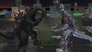 Godzilla Destroy All Monsters Melee: Godzilla 2000 VS Mechagodzilla (Hard) [GCN]