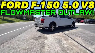 2019 Ford F-150 5.0L COYOTE V8 LARIAT DUAL EXHAUST w/ FLOWMASTER OUTLAW!
