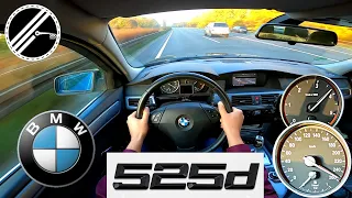 BMW 525d E60 197 PS Top Speed Drive On German Autobahn No Speed Limit POV