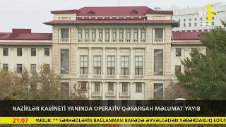 Nazirlər Kabineti yanında Operativ Qərargah məlumat yayıb