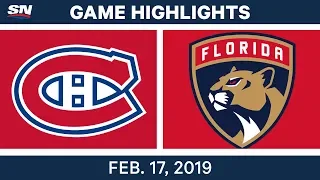 NHL Highlights | Canadiens vs. Panthers - Feb 17, 2019