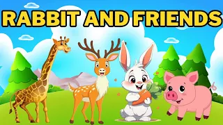 RABBIT & FRIENDS🐰🦊🐷🦒🦌 | THE SKY IS FALLING STORY | KIDD BEDTIME STORIES | MORAL STORIES | ENGLISH