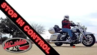 This tip will help you stop a motorcycle with more control