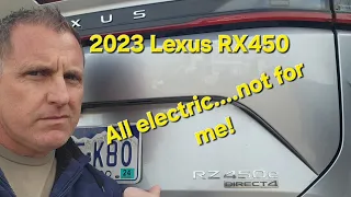 2023 Lexus RX450 e all electric car review...Does AI buy in?  Not for me!