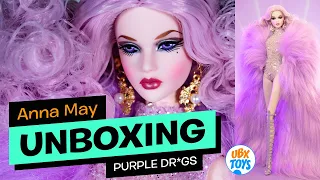 UNBOXING & REVIEW ANNA MAY (PURPLE DR*GS) JHDFASHIONDOLL [2021] Super Star Season 1 Integrity Toys