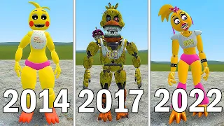 FNAF CHICA ANIMATRONIC EVOLUTION 2014 - 2017 - 2022! Garry's Mod! (Five Nights at Freddy's)