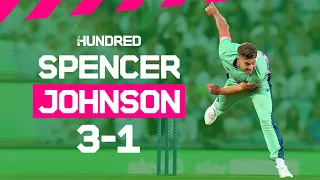 🤯🥶 Incredible bowling performance | 1 run conceded from 20 balls! | Spencer Johnson's 3-1 on debut