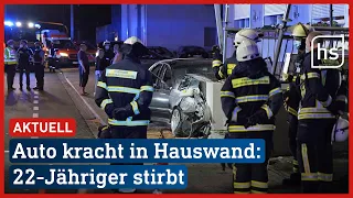 Tödlicher Unfall in Ginsheim-Gustavsburg: Auto kracht in Hauswand | hessenschau