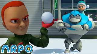 Snowball Showdown!! | ARPO The Robot | Funny Kids Cartoons | Kids TV Full Episodes