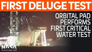 First Orbital Launch Pad Water Deluge Test  | Starship Boca Chica