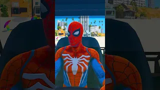 GTA V SPIDER MAN SAVING DOLPHIN FROM IRON MAN #shorts | GERINGG