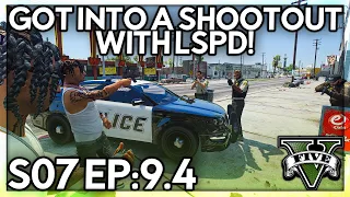 Episode 9.4: Got Into A Shootout With LSPD! | GTA RP | Grizzley World Whitelist