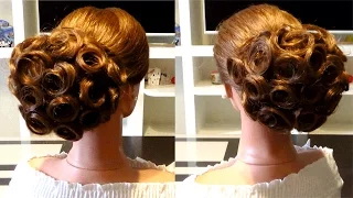 Прическа на выпускной,свадебная прическа💜Wedding prom hairstyle