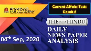 The Hindu Daily News Analysis || 4th September 2020 || UPSC Current Affairs || Prelims & Mains 2020