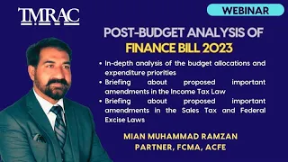 POST-BUDGET ANALYSIS OF FINANCE BILL 2023 | TMRAC | WEBINAR