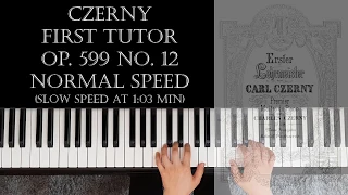 Carl Czerny - First Tutor - Op. 599 No. 12 / Tutorial & Free Sheets (Piano) [Mom with Grand Piano]