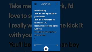 American Boy | Estelle feat. Kanye West | #viral #lyrics #spotify #subscribe #spotifylyrics