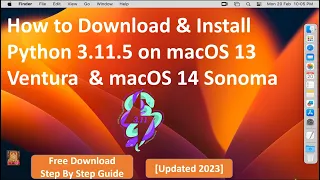How to Download & Install Python 3.11.5 on macOS 13 Ventura  & macOS 14 Sonoma