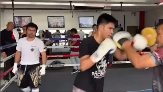 Emman Bacosa Pacquaio Pusposan ng training para sa darating na laban Ama tinuruan si Emman