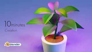 [blender2.9 tutorial] Modeling Plant in 10 minutes!