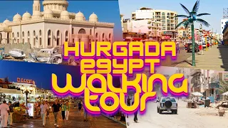 Walking tour in Hurghada, Egypt  4K - Mamsha Street Serenity Stroll 2023