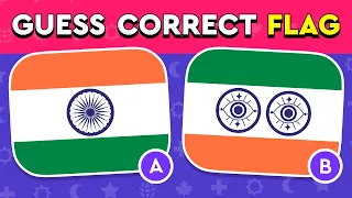 Guess the Correct Flag ✅ | 50 Country Flags Quiz - Easy, Medium, Hard Levels