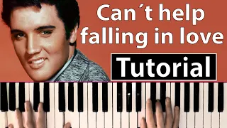 Como tocar "Can´t help falling in love"(Elvis Presley) - Piano tutorial, partitura y Mp3