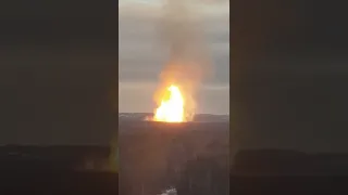Пожар на газопроводе под Петербургом начался после взрыва
