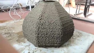 3D printing DOME with CONCRETE (45 degrees overhang)