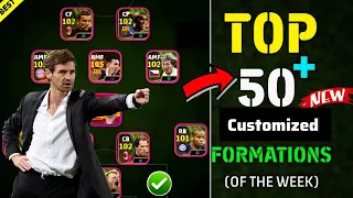 Top 50 Best Customized Unique Formations In eFootball 2024 Mobile || New Formation In eFootball 😍